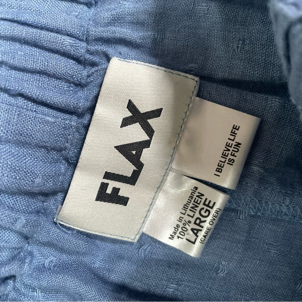 Flax Light Blue Maxi Linen Skirt - Picture 4 of 6